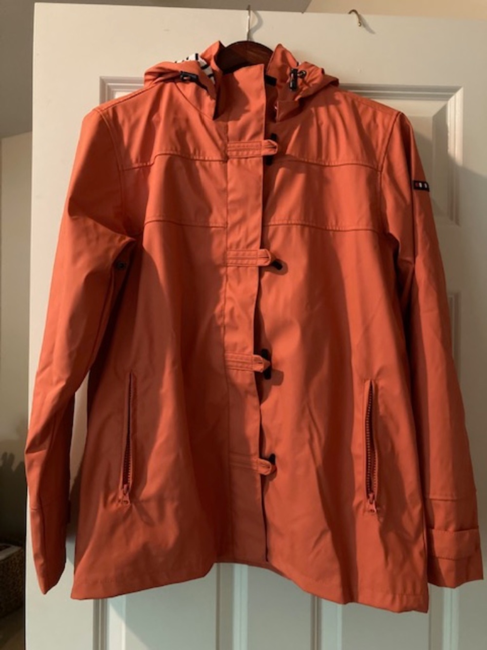 Orange, Hooded Rain jacket